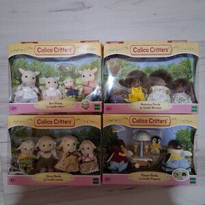 Calico Critter Families BUNDLE: Sheep, Goat, Penguin, Hedgehog